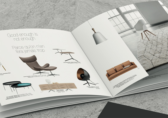 Leaflet for furniture (B2B). 