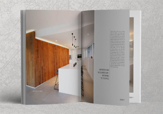 Designing of an interior magazine, clean and mimimalistic.